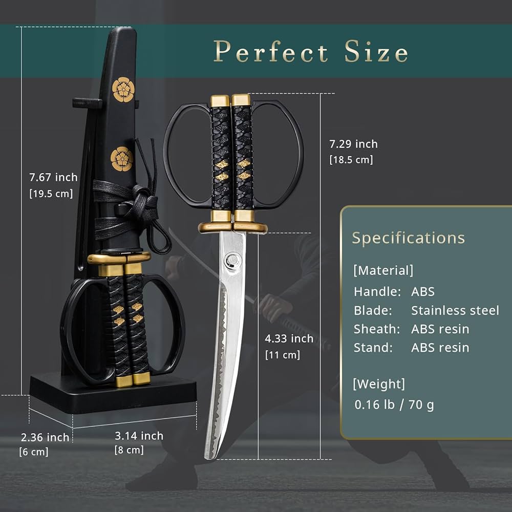y*u様 OSADA オサダ　SE-10L Amazon.com: Japanese Samurai Katana Sword Shape Scissors 7.3